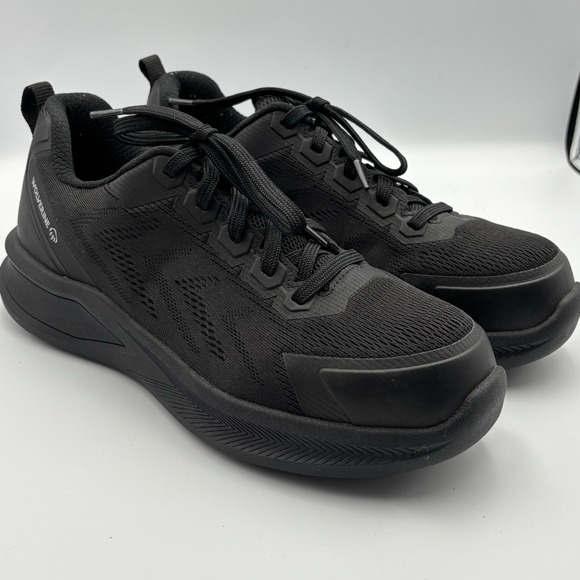 Wolverine Shoes  Black Solid Steel Toe Lace Up Work  10M Uk 8 EUR 41New - Picture 1 of 9